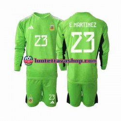 Lapset Argentiina Maalivahdin Emiliano Martinez 23 World Cup 2022 Pitkähihainen Fanipaita ,Koti
