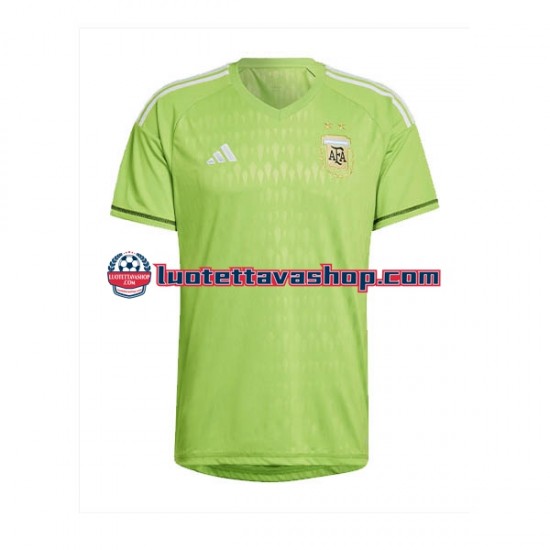 Miehet Argentiina Maalivahdin World Cup 2022 Lyhythihainen Fanipaita ,Koti