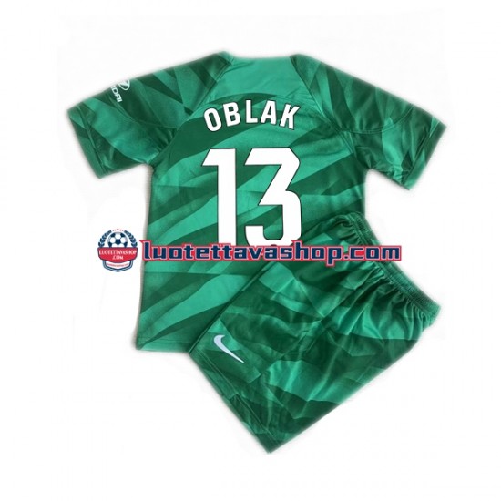 Lapset Atlético Madrid Maalivahdin Jan Oblak 13 2023-2024 Lyhythihainen Fanipaita ,Vieras