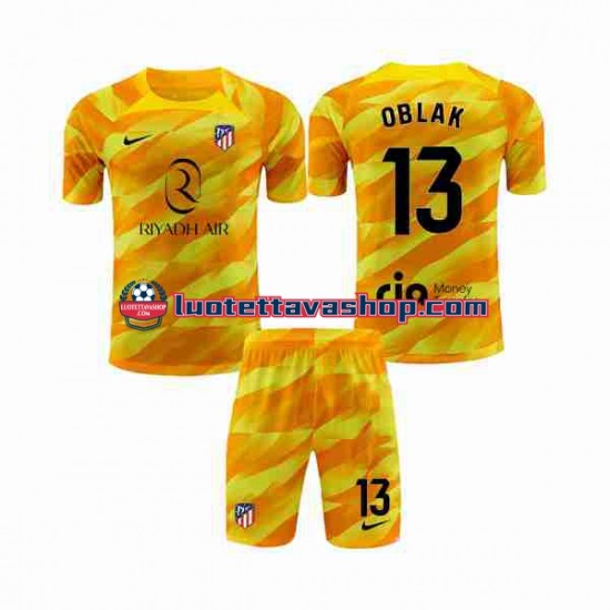 Lapset Atlético Madrid Maalivahdin Jan Oblak 13 2023-2024 Oranssi Lyhythihainen Fanipaita