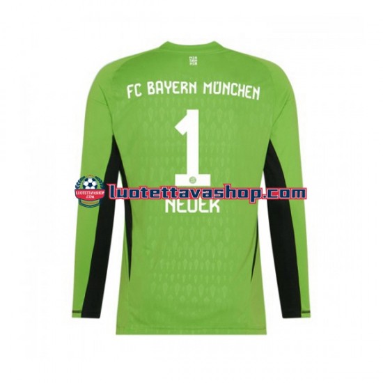 Miehet FC Bayern München Maalivahdin Manuel Neuer 1 2023-2024 Pitkähihainen Fanipaita ,Vieras