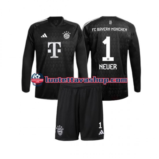 Lapset FC Bayern München Maalivahdin Manuel Neuer 1 2023-2024 Pitkähihainen Fanipaita ,Koti