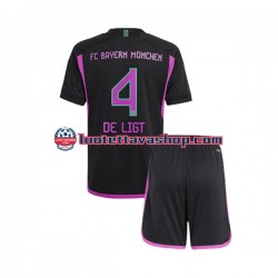 Lapset FC Bayern München Matthijs de Ligt 4 2023-2024 Lyhythihainen Fanipaita ,Vieras
