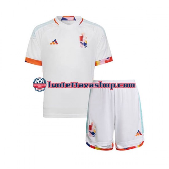 Lapset Belgia World Cup 2022 Lyhythihainen Fanipaita ,Vieras