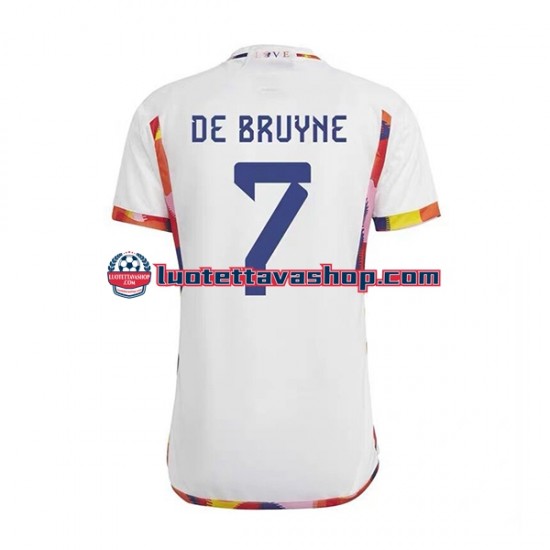 Miehet Belgia De Bruyne 7 World Cup 2022 Lyhythihainen Fanipaita ,Vieras
