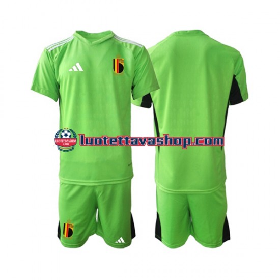 Lapset Belgia Maalivahdin 2022 Lyhythihainen Fanipaita ,Koti