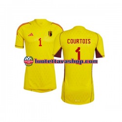 Miehet Belgia Maalivahdin Courtois 1 World Cup 2022 Lyhythihainen Fanipaita ,Vieras