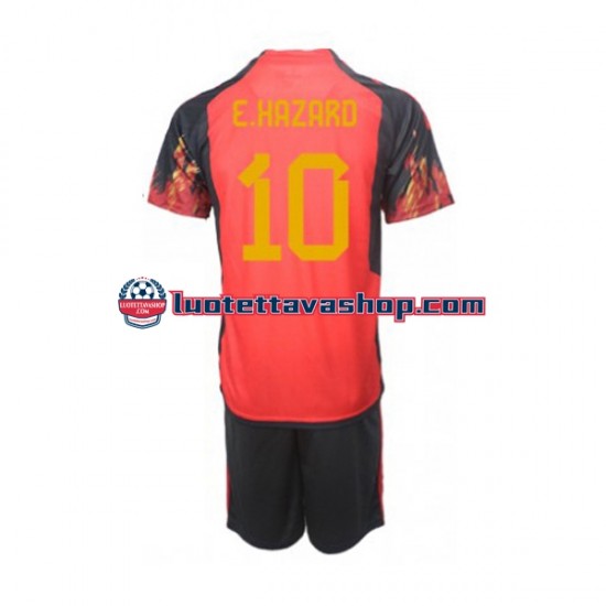 Lapset Belgia Hazard 10 World Cup 2022 Lyhythihainen Fanipaita ,Koti