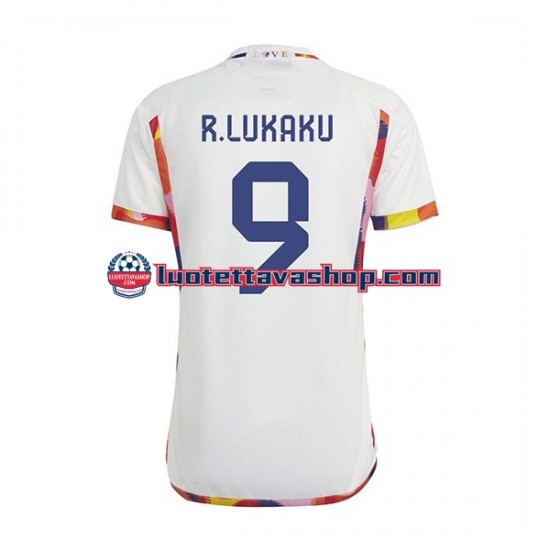 Miehet Belgia Lukaku 9 World Cup 2022 Lyhythihainen Fanipaita ,Vieras