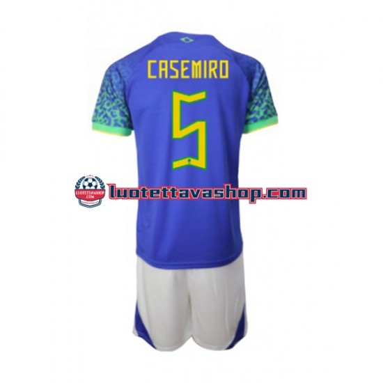 Lapset Brasilia Casemiro 5 World Cup 2022 Lyhythihainen Fanipaita ,Vieras
