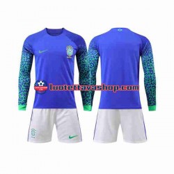Lapset Brasilia World Cup 2022 Pitkähihainen Fanipaita ,Vieras