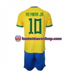 Lapset Brasilia Neymar JR 10 World Cup 2022 Lyhythihainen Fanipaita ,Koti