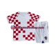 Lapset Kroatia World Cup 2022 Lyhythihainen Fanipaita ,Koti