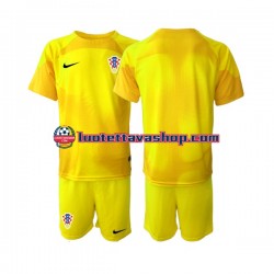 Lapset Kroatia Maalivahdin World Cup 2022 Lyhythihainen Fanipaita ,Koti