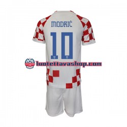 Lapset Kroatia Modric 10 World Cup 2022 Lyhythihainen Fanipaita ,Koti
