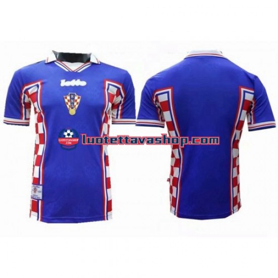Miehet Kroatia Retro 1998 Lyhythihainen Fanipaita ,Vieras