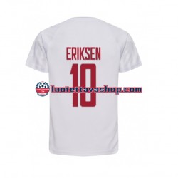 Miehet Tanska Christian Eriksen 10 World Cup 2022 Lyhythihainen Fanipaita ,Vieras