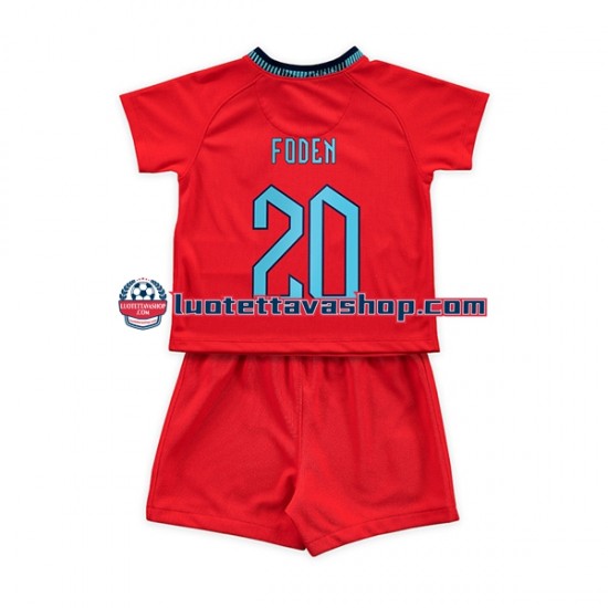 Lapset Englanti Foden 20 World Cup 2022 Lyhythihainen Fanipaita ,Vieras