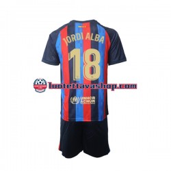 Lapset FC Barcelona Jordi Alba 18 2022-2023 Lyhythihainen Fanipaita ,Koti