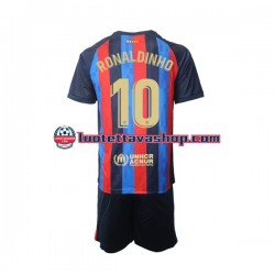 Lapset FC Barcelona Ronaldinho 10 2022-2023 Lyhythihainen Fanipaita ,Koti