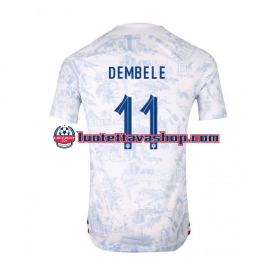 Miehet Ranska Dembele 11 World Cup 2022 Lyhythihainen Fanipaita ,Vieras