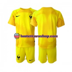 Lapset Ranska Maalivahdin World Cup 2022 Lyhythihainen Fanipaita ,Kolmas