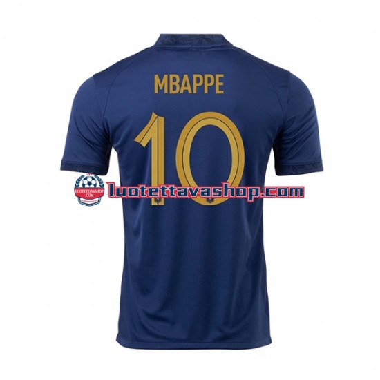 Miehet Ranska Mbappe 10 World Cup 2022 Lyhythihainen Fanipaita ,Koti