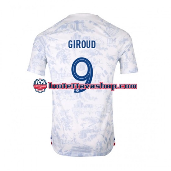 Miehet Ranska Olivier Giroud 9 World Cup 2022 Lyhythihainen Fanipaita ,Vieras