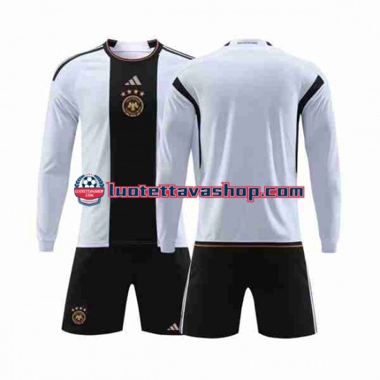 Lapset Saksa World Cup 2022 Pitkähihainen Fanipaita ,Koti