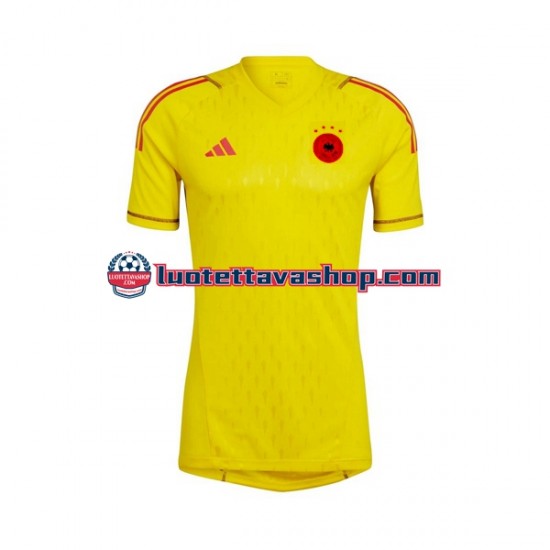 Miehet Saksa Maalivahdin World Cup 2022 Lyhythihainen Fanipaita ,Vieras