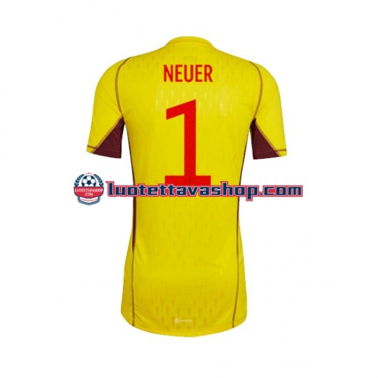Miehet Saksa Maalivahdin Manuel Neuer 1 World Cup 2022 Lyhythihainen Fanipaita ,Vieras