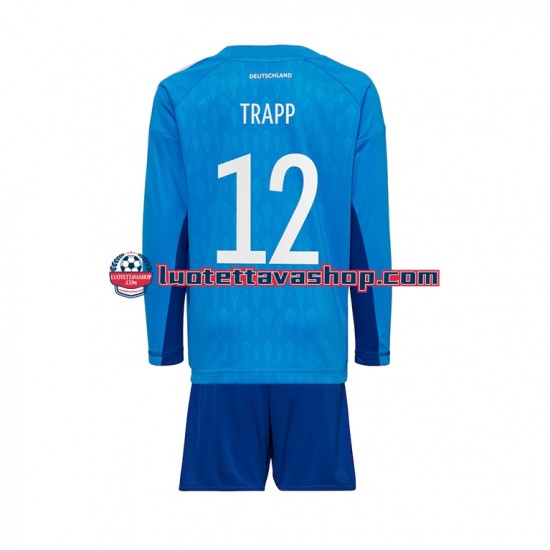 Lapset Saksa Maalivahdin TRAPP 12 World Cup 2022 Pitkähihainen Fanipaita ,Koti