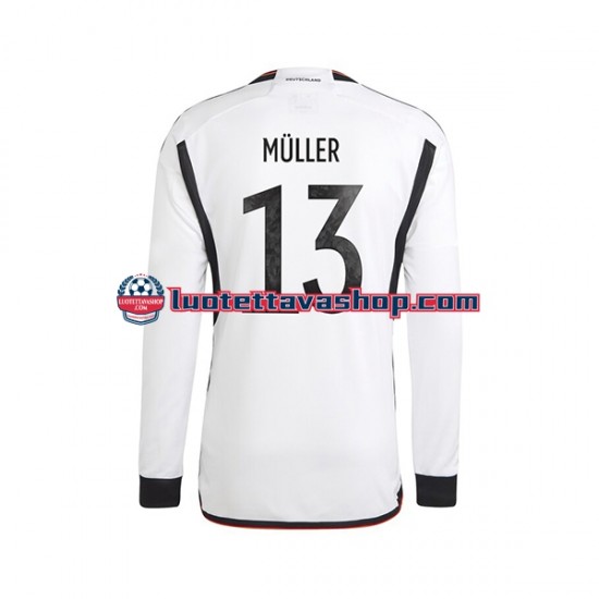 Miehet Saksa Thomas Muller 13 World Cup 2022 Pitkähihainen Fanipaita ,Koti