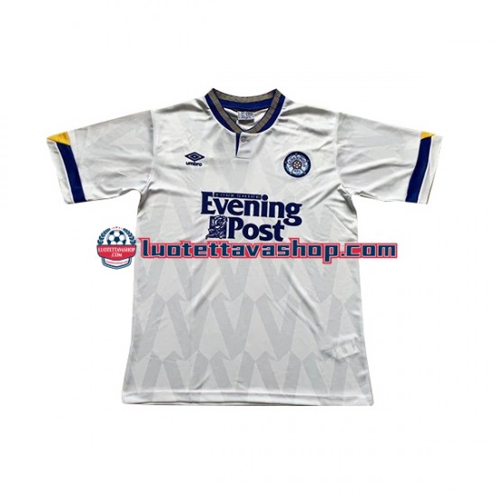 Miehet Leeds United Retro 1991-1992 Lyhythihainen Fanipaita ,Koti