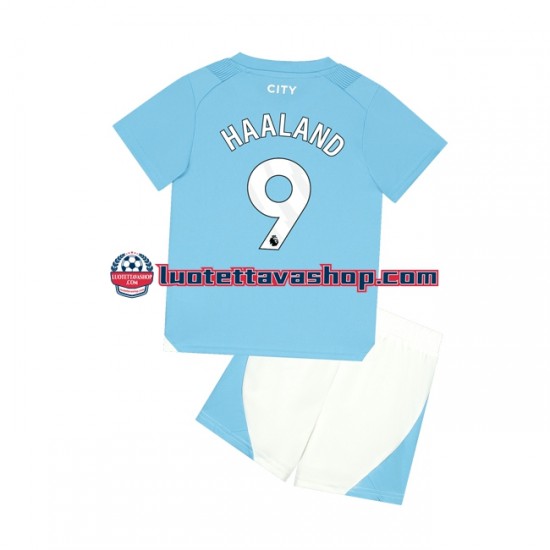 Lapset Manchester City Haaland 9 2023-2024 Lyhythihainen Fanipaita ,Koti