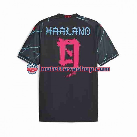 Miehet Japani Manchester City Haaland 9 ese Tour Printing 2023-2024 Lyhythihainen Fanipaita ,Kolmas