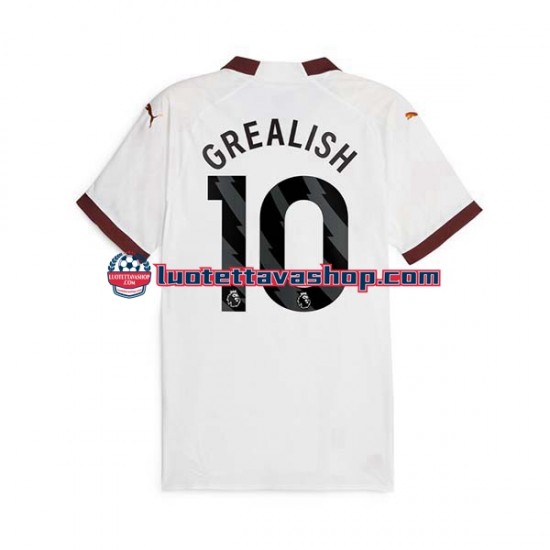 Miehet Manchester City Jack Grealish 10 2023-2024 Lyhythihainen Fanipaita ,Vieras