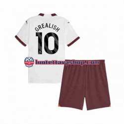 Lapset Manchester City Jack Grealish 10 2023-2024 Lyhythihainen Fanipaita ,Vieras
