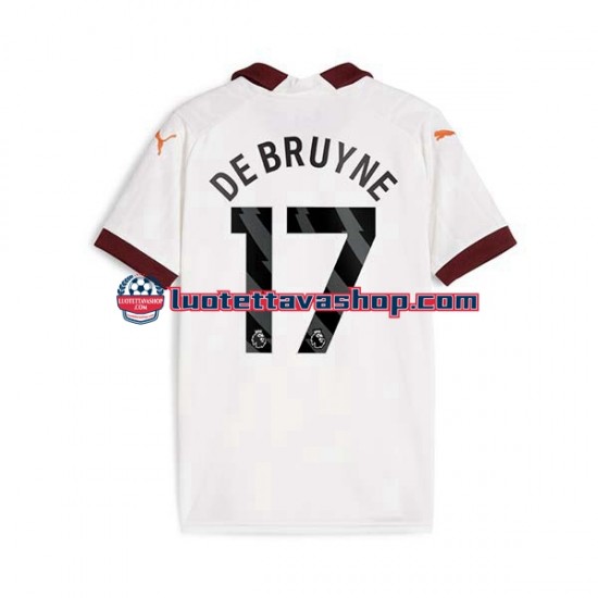 Miehet Manchester City Kevin De Bruyne 17 2023-2024 Lyhythihainen Fanipaita ,Vieras