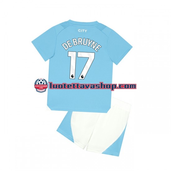 Lapset Manchester City Kevin De Bruyne 17 2023-2024 Lyhythihainen Fanipaita ,Koti