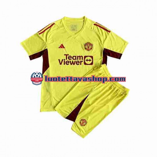 Lapset Manchester United Maalivahdin 2023-2024 Lyhythihainen Fanipaita ,Vieras
