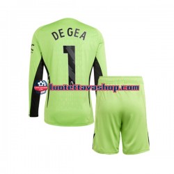Lapset Manchester United Maalivahdin DE GEA 1 2023-2024 Pitkähihainen Fanipaita ,Koti