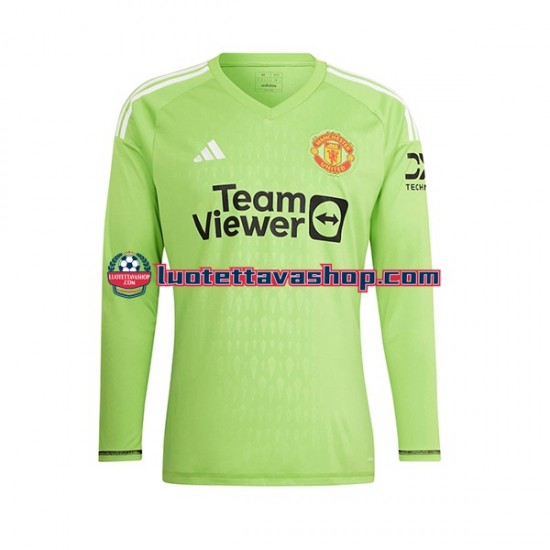 Miehet Manchester United Maalivahdin 2023-2024 Pitkähihainen Fanipaita ,Koti