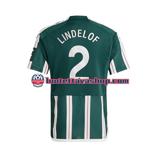 Miehet Manchester United Lindelof 2 2023-2024 Lyhythihainen Fanipaita ,Vieras