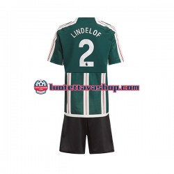 Lapset Manchester United Lindelof 2 2023-2024 Lyhythihainen Fanipaita ,Vieras