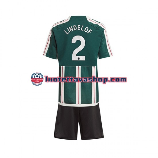 Lapset Manchester United Lindelof 2 2023-2024 Lyhythihainen Fanipaita ,Vieras