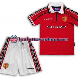 Lapset Manchester United Retro 1998-1999 Lyhythihainen Fanipaita ,Koti