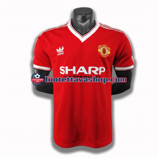 Miehet Manchester United Retro 1983 Lyhythihainen Fanipaita ,Koti