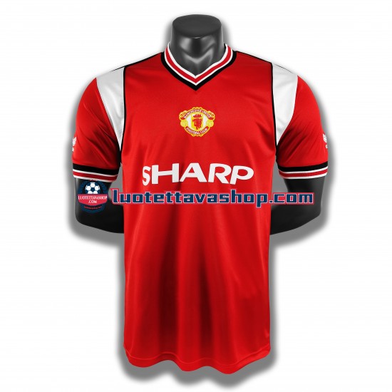 Miehet Manchester United Retro 1985 Lyhythihainen Fanipaita ,Koti