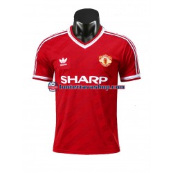 Miehet Manchester United Retro 1986 Lyhythihainen Fanipaita ,Koti
